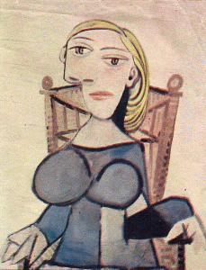 Pin, XX, Picasso,Figura femenina, 1938