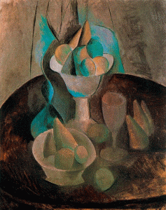 Pin, XX, Picasso, Fruterp. frutos y copa, M. Hermitage, San Petersburgo, Rusia, 1908