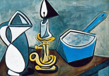 Pin, XX, Jarra, cazo esmaltado y vela, M. Pompidou, Pars, 1945