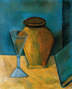 Pin, XX, Picasso, Jarrn, vaso y libro, M. Hermitage, San Peterburgo, Rusia, 1908