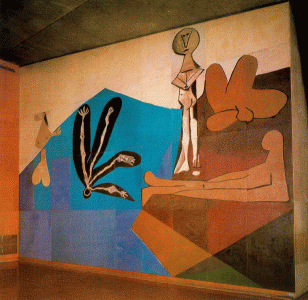 Pin, XX, Picasso, La cada de Icaro, Palais de l UNESCO, Pars, 1958