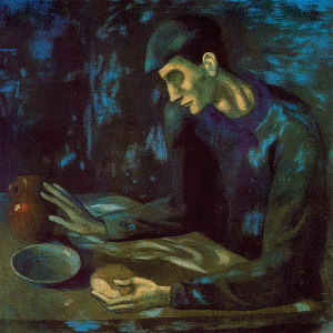 Pin, XX, Picasso, La comida del ciego, Metropoloitan Museum of Art, N. York, 1903