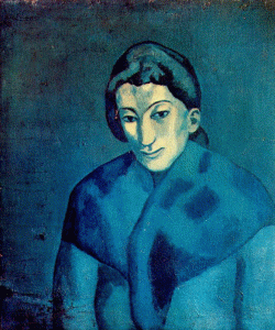 Pin, XX, Picasso, La Mujer delm Chal, 1902