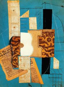 Pin, XX, Picasso, La guitarra, M. of Moderne Art Rockefeller, 1913