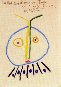 Pin, XX, Picasso, La niera, Ceras de colores y papel, 1935