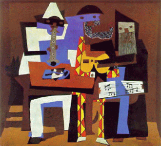 Pin, XX, Picasso, Los tres msicos, 1921