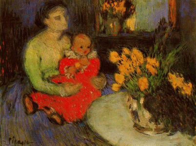 Pin, XX, Picasso, Madre e hijo con flores, Col. particular, Pars,1901