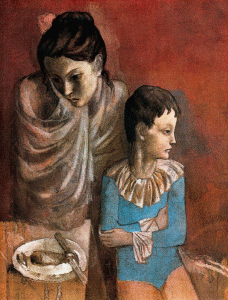 Pin, XX, Picasso, Madre e hijo saltimbanquis, Staatsgalerie, Stuttgart, Alemania, 1905