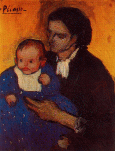 Pin, XX, Picasso, Madre y nio, Kunstmuseum, Berna, Suiza, 1901