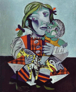 Pin, XX, Picaso, Maya con una mueca, 1938