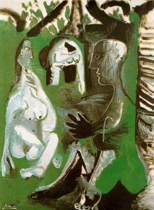 Pin, XX, Picasso, Merienda en el campo,Museo Lousiana de Arte Moderno, Hunchbak, Dinamarca, 1961