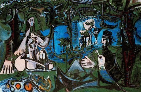 Pin, XX, Picasso, Merienda en el campo, M. Picasso, Pars, 1960