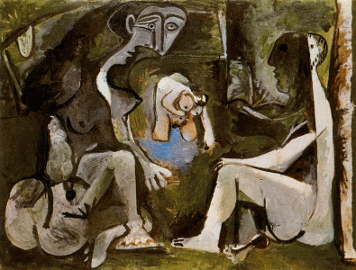 Pin, XX, Picasso, Merienda en el campo, Picasso Sammlung, Lucerna, Suiza, 1960