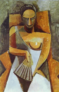 Pin, XX, Picasso, Mujer con abanico despus del baile, Pars, 1908