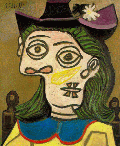 Pin, XX, Picasso, Mujer con sombrero malva, Col. privada, Basilea, Suiza, 1939