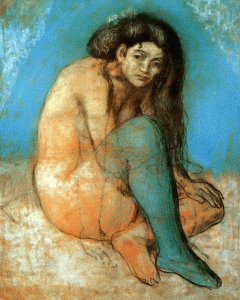 Pin, XX, Picasso, Mujer desnuda con las piernas cruzadas, 1903