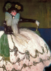 Pin, XX, Picasso, Mujer en azul, M. Reina Sofa, Madrid, 1901