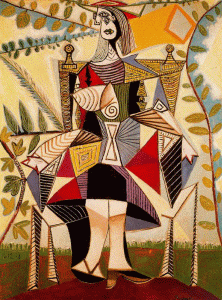 Pin, XX, Picasso, Mujer sentada en el jardn, Col. Mr. y Mrs. Daniel Saidenberg, N. York, USA, 1938