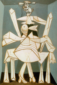 Pin, XX, Picasso, Mujer sentada en un silln, Herederos de Jacqueline Picasso, 1938