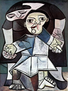 Pin, XX, Picassos,Primeros pasos, leo sobre lienzo, Yale University Art Gallerie, New Haven, USA, 1943