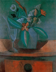 Pin, XX, Picasso, Ramo de flores en un jardn gris etc ... M. Hermitage, San Petersburgo, Rusia, 1908