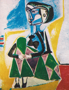 Pin, XX, Picasso, Retrato de su mujer Jacqueline, `ropiedad del autor, 1954