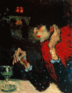 Pin, XX, Picasso, The Absinthe Drinker, Col. privada, 1901