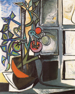 Pin, XX, Picasso, Tomato plant, oil on canvas, Private Collection, 1944