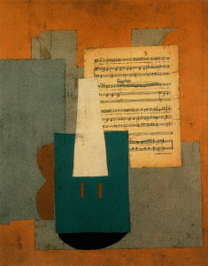 Pin, XX, Picasso, Violn y partitura, M. Picasso, Pars, 1912