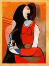 Pin, XX, Picasso, Mujer sentada, The Museum of Modern Art, N. York, USA, 1927