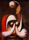 Pin, XX, Picasso, Mujer sentada en un silln rojo, M. Picasso, Pars, Francia, 1932