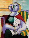 Pin, XX, Picasso, La lectura, M. Picasso, Pars, Francia, 1932