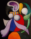 Pin, XX, Picasso, Mujer con flor, Galera Ernst Beyeler, Basilea, Suiza, 1932