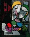 Pin, XX, Picasso, Mujer escribiendo, M. de Arte Moderno, N. York, USA, 1932