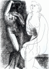 Pin, XX, Picasso, Mujer desnuda delante de una estatua, aguafuerte, 1931