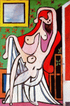 Pin, XX, Picasso, Desnudo en un silln rojo, M. Picasso, Pars, Francia, 1929