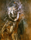 Pin, XX, Picasso, Mujer sentada en un sillon, Cubismo analtico, Espaa, 1910