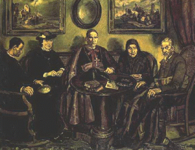 Pin, XX, Gutirrez Solana, Jos La visita del obispo, M. Nacional de  Arte Reina Sofa, Madrid, 1926
