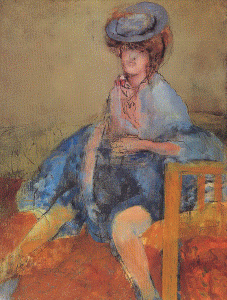 Pin, XX, Valle, Evaristo, La mujer de  azul, 1950