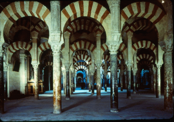 Arq, VIII-X, Mezquita, Arcos de Herradura sobre columnas romanas, poca de Almanzor, Crdoba, Espsa