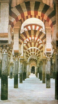 Arq, VIII-X, Mezquita, Interior, Naves y Arcos de medio punto, Haram o Santuario, Cdoba, Espaa