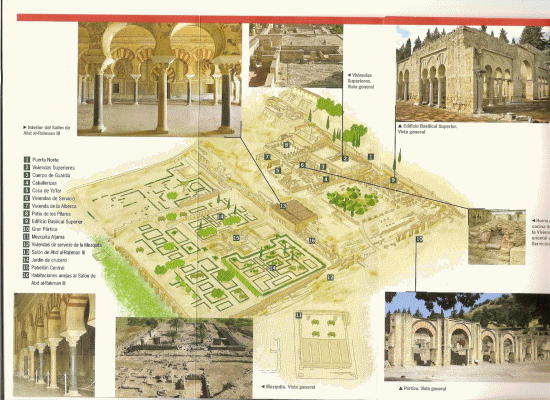 Arq, X, Palacio de Medina Azahara, Ilustracin cenital, Abderramn III, Crdoba, Espaa, 940-970