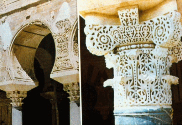 Arq, X, Palacio de Medina Azahara, Arco de Herradura y Capitel Califal o de Nido de Avispa, Crdoba, Espaa