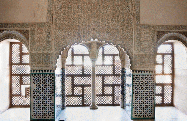 Arq, XIII, Cuarto Real o Sala de las Reinas, Qubba o sala con techo plano, en Torre de la Muralla externa, anterior a la Alhambra, Granada, Espaa, finales de siglo