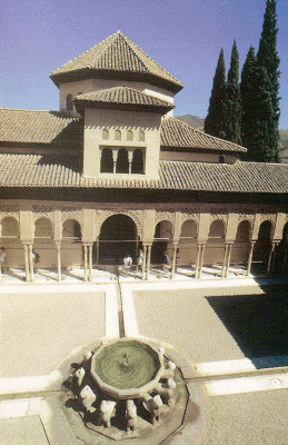 Arq, XIV, Alhambra,Patio de Los Leones, Granada, Espaa