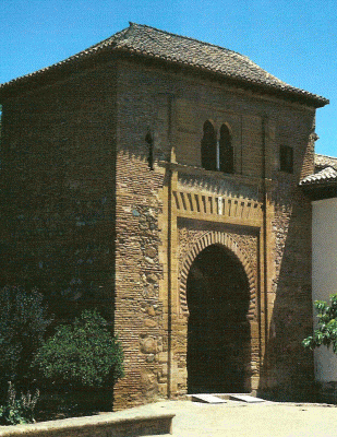 Arq, XIV, Puerta del Vino, Granada, Fachada exterior, Epoca de Mohammad V, Granada, Espaa, Princ. siglo