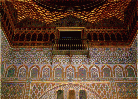Arq, XIV, Alhambra, Sala de Embajadores, Torre de Comares, detalle, Granada, Espaa