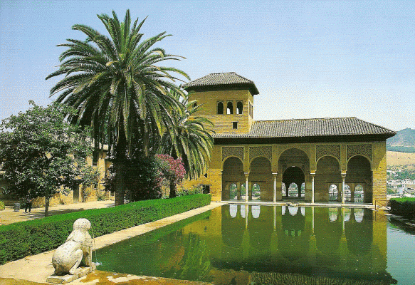 Arq, XIV, Alhambra, Jardines del Partal y Torre de las Damas, Granada,Espaa