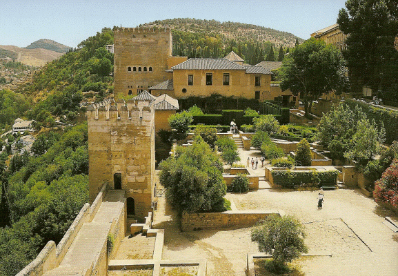 Arq, XIV, Alhambra, Jardines y Torre de Machuca, Granada, Espaa
