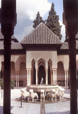 Arq, XIV, Alhambra, Patio de Los Leones, Granada,Espaa, 1354-1391